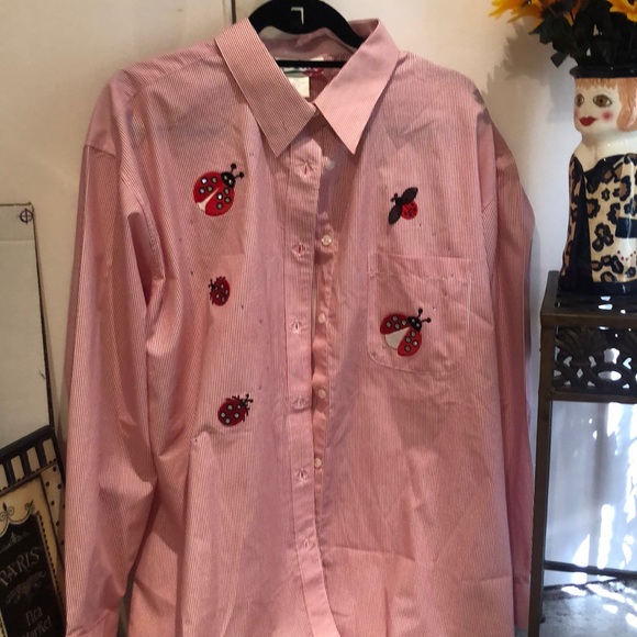 Button down “ladybug shirt” easy care - Picture 3 of 6